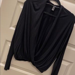 Wrap long sleeve top